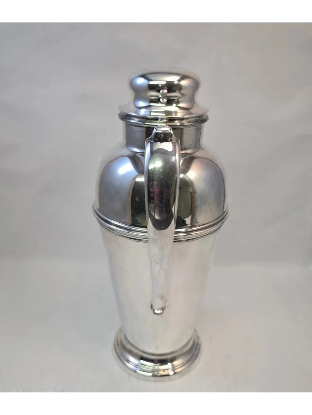 Vintage Crescent Silver Co Art Deco Cocktail Shaker Pitcher Plated Barware